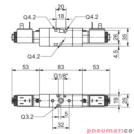 Elektrozawór Pneumax Tecno ECO G1/8 T488.32.0.0.M09 24VDC Elektrozawór Pneumax Tecno ECO G1/8 T488.32.0.0.M09 24VDC