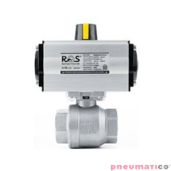 Zawór kulowy - dwudrogowy 2-częściowy z kołnierzem ISO 5211 TYP BV201 z napędem jednostronnego działania - PSR PSBV201 FG06 S6R