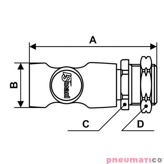 Złącze grodziowe żeńskie PREVOST 1/2" Złącze grodziowe żeńskie PREVOST 1/2"