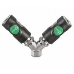 Podwójny łącznik równoległy żeński z gwintem wewnętrznym PREVOST 3/8"