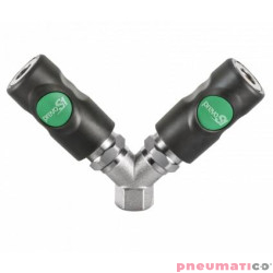 Podwójny łącznik równoległy żeński z gwintem wewnętrznym PREVOST 1/2"