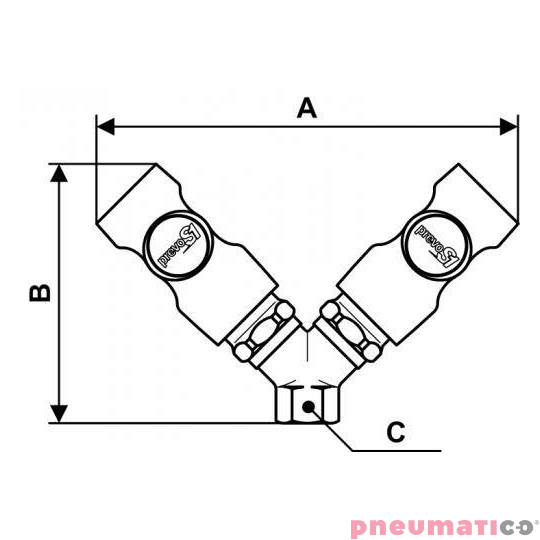 Podwójny łącznik równoległy żeński z gwintem wewnętrznym PREVOST 1/2" Podwójny łącznik równoległy żeński z gwintem wewnętrznym PREVOST 1/2"