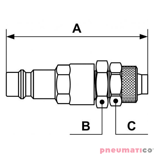 Adapter do rur półsztywnych PA/PU PREVOST 6x4mm