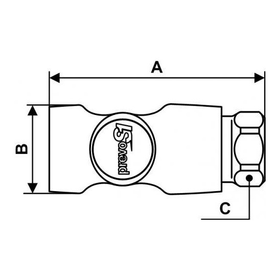 Łącznik żeński z gwintem wewnętrznym ze stali nierdzewnej PREVOST 1/4"