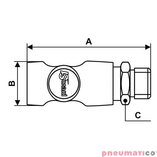 Szybkozłącze bezpieczne ze stali nierdzewnej z gw.zew 1/2" PREVOST ESI 071153HE Szybkozłącze bezpieczne ze stali nierdzewnej z gw.zew 1/2" PREVOST ESI 071153HE