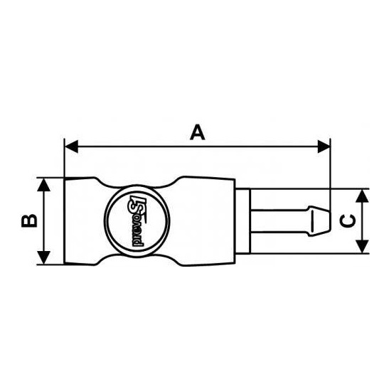 Szybkozłącze bezpieczne ze stali nierdzewnej na wąż 9mm PREVOST ESI 071809HE