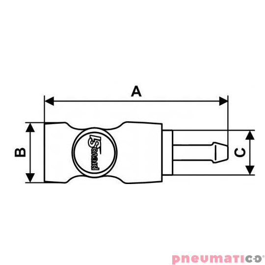 Szybkozłącze bezpieczne ze stali nierdzewnej na wąż 10mm PREVOST ESI 071810HE Szybkozłącze bezpieczne ze stali nierdzewnej na wąż 10mm PREVOST ESI 071810HE
