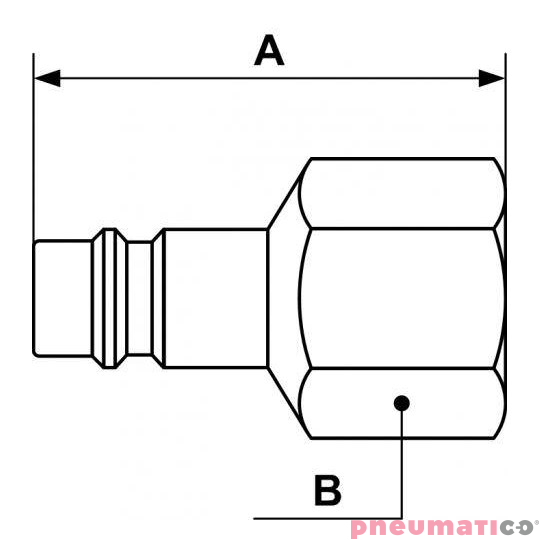 Adapter męski z gwintem wewnętrznym ze stali nierdzewnej PREVOST 3/8" Adapter męski z gwintem wewnętrznym ze stali nierdzewnej PREVOST 3/8"