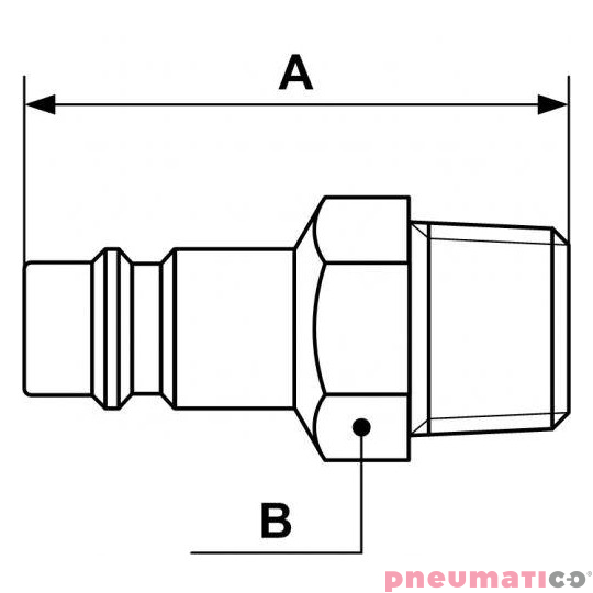 Adapter męski z gwintem zewnętrznym PREVOST 1/2"