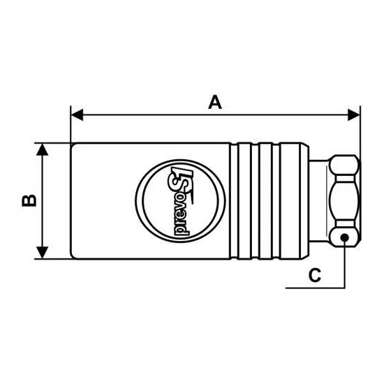 Łącznik żeński z gwintem wewnętrznym ze stali nierdzewnej PREVOST 3/8" Łącznik żeński z gwintem wewnętrznym ze stali nierdzewnej PREVOST 3/8"