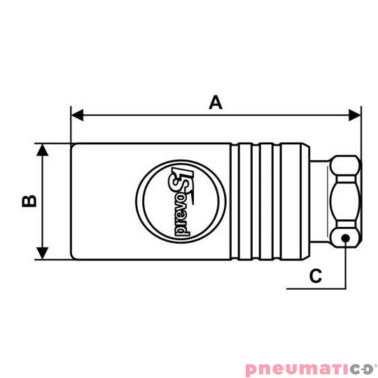 Łącznik żeński z gwintem wewnętrznym ze stali nierdzewnej PREVOST 3/4" Łącznik żeński z gwintem wewnętrznym ze stali nierdzewnej PREVOST 3/4"