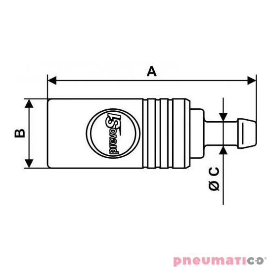 Szybkozłącze bezpieczne ze stali nierdzewnej na wąż 16mm PREVOST ESI 111816