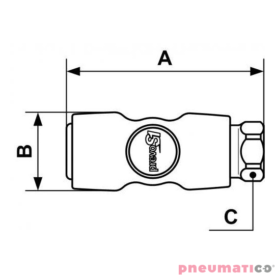 Szybkozłączka bezpieczna PREVOST PrevoS1 gwint 1/2" ESI 111103EB Szybkozłączka bezpieczna PREVOST PrevoS1 gwint 1/2" ESI 111103EB
