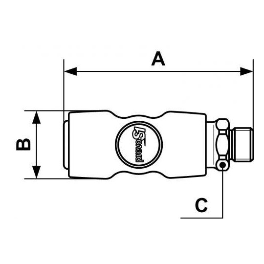 Szybkozłącze bezpieczne z gw.zew 3/8" PREVOST ESI 111152EB Szybkozłącze bezpieczne z gw.zew 3/8" PREVOST ESI 111152EB
