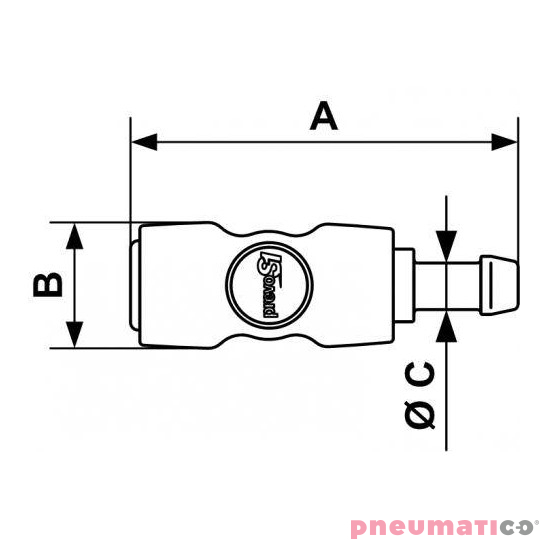 Szybkozłącze bezpieczne na wąż 10mm PREVOST ESI 111810EB