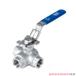 Zawór kulowy - trójdrogowy z kołnierzem ISO 5211 KULA "L" TYP BV511 FG12 S6P RQS