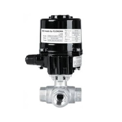 Zawór kulowy - trójdrogowy z kołnierzem ISO 5211 KULA "T" TYP BV521 z napędem elektrycznym 24VAC/DC (E20) E20BV521 FG02 S6P RQS