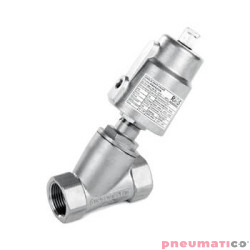 Zawór kątowy sterowany pneumatycznie TYP PAV wersja A - napływ nad grzybek NC do wspawania PAV020AD2 RQS