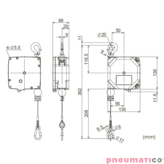 Retraktor ENDO ERM8 6-8kg 3500mm Retraktor ENDO ERM8 6-8kg 3500mm