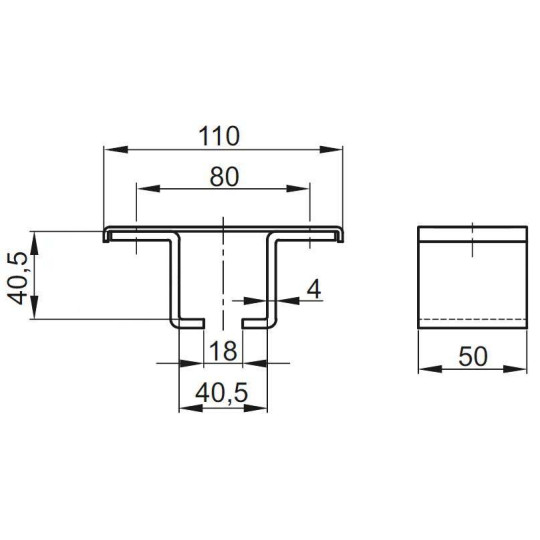 Uchwyt górny montażowy szyny Pneumatico JG‐0022 Uchwyt górny montażowy szyny Pneumatico JG‐0022