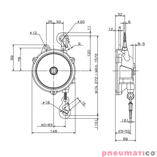 Balanser linkowy ENDO EW3 1-3kg 1300mm