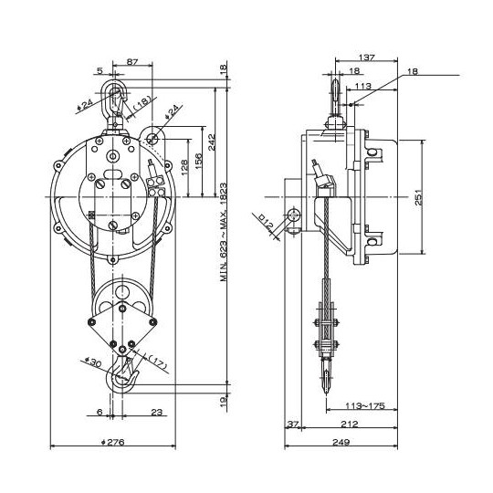 Balanser linkowy ENDO ETP-15 140-170kg 1200mm