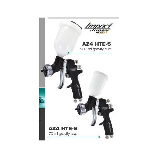 Pistolet lakierniczy Iwata Air Gunsa Junior AZ4 HTE-S Impact  z górnym zbiornikiem 200 ml - dysza 0,8 mm Pistolet lakierniczy Iwata Air Gunsa Junior AZ4 HTE-S Impact  z górnym zbiornikiem 200 ml - dysza 0,8 mm
