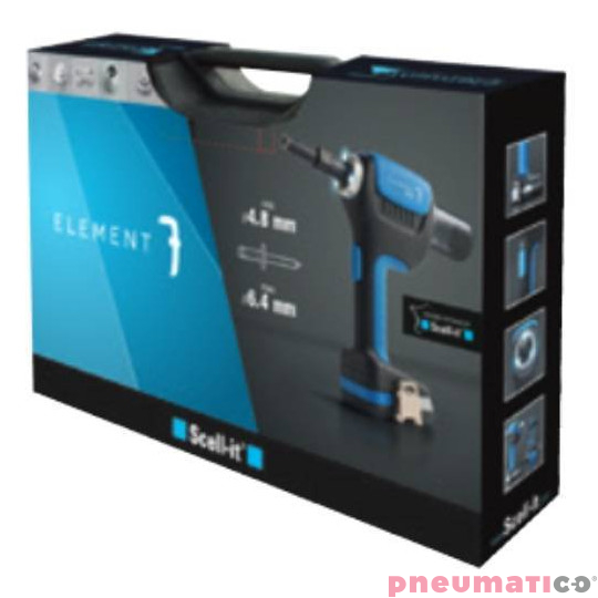 Nitownica akumulatorowa do nitów strukturalnych Hyperbolt/Superbolt ø4,8-6,4 Scell-it E-7 Element 7 (2 baterie) KIT5 Nitownica akumulatorowa do nitów strukturalnych Hyperbolt/Superbolt ø4,8-6,4 Scell-it E-7 Element 7 (2 baterie) KIT5
