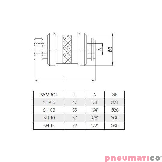 Zawór ręczny suwakowy SH-15 G1/2" TEKMA 3/2 Zawór ręczny suwakowy SH-15 G1/2" TEKMA 3/2
