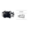 Zawór ręczny suwakowy SH-08 G1/4" TEKMA 3/2 Zawór ręczny suwakowy SH-08 G1/4" TEKMA 3/2