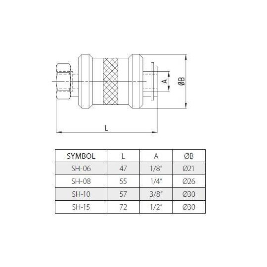 Zawór ręczny suwakowy SH-08 G1/4" TEKMA 3/2 Zawór ręczny suwakowy SH-08 G1/4" TEKMA 3/2