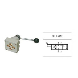 Zawór ręczny dźwigniowy TEKMA 4/3 centralnie odcięty G3/8" TGA-34-S-10
