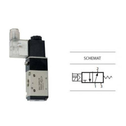 Zawór elektropneumatyczny 3/2 sterowany jednostronnie TEKMA TG-2321-08NO-DC12 NO 1/4" 12VDC