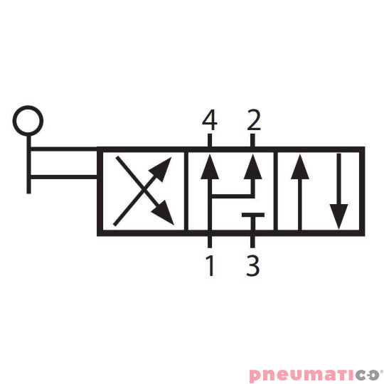 Zawór ręczny z przyciskiem TEKMA 4/3 G1/2" centralnie zasilany TG-34-S-15H Zawór ręczny z przyciskiem TEKMA 4/3 G1/2" centralnie zasilany TG-34-S-15H