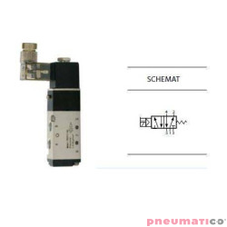 Zawór elektropneumatyczny jednostronny monostabilny 5/2 1/2" TEKMA TG-2541-15-AC220 NC 220VAC
