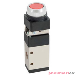 Zawór ręczny z przyciskiem TEKMA 3/2 NC G-322-PP G1/4"