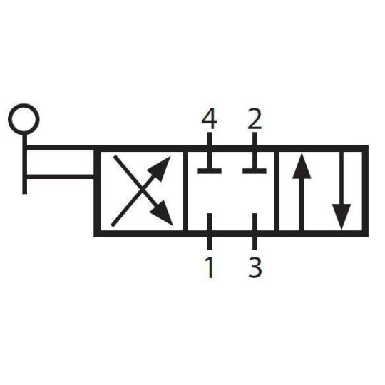 Zawór ręczny z dźwignią TEKMA 4/3 G1/4" centralnie odcięty TG-34-S-08 Zawór ręczny z dźwignią TEKMA 4/3 G1/4" centralnie odcięty TG-34-S-08