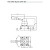 Zawór ręczny z dźwignią TEKMA 4/3 G1/4" centralnie odcięty TG-34-S-08 Zawór ręczny z dźwignią TEKMA 4/3 G1/4" centralnie odcięty TG-34-S-08