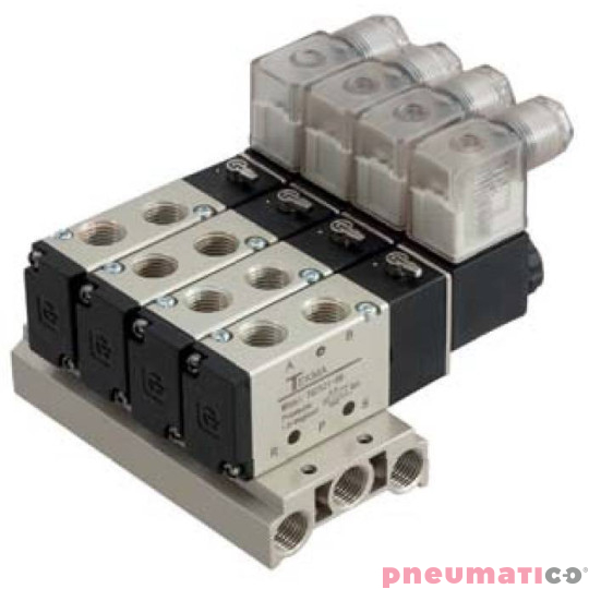 Płyta przyłączeniowa do zaworów 5/2 TEKMA G200-6T 6 zaworów Płyta przyłączeniowa do zaworów 5/2 TEKMA G200-6T 6 zaworów