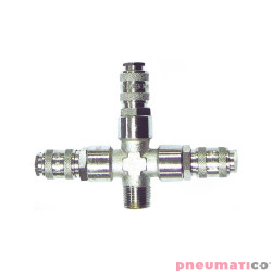 Trójnik z szybkozłączami gw. zew. 1/2" 0135.3 GAV
