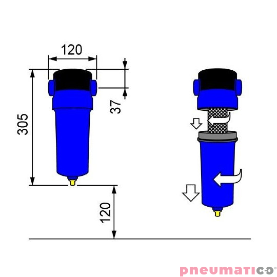 Filtr powietrza OMI F0034CF  1