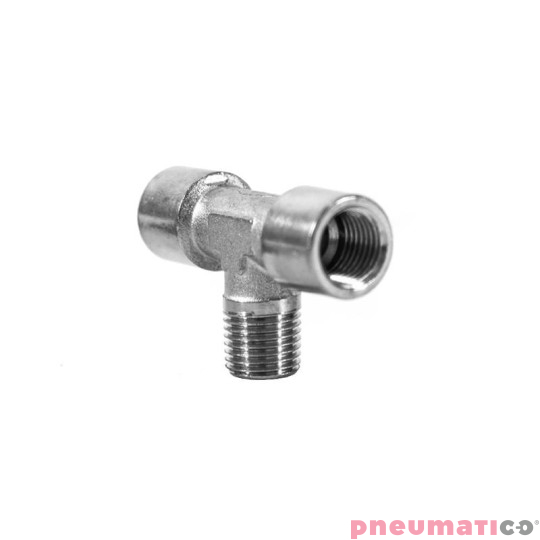 Trójnik typu T 2x1/4" gw.wew. 1x1/4" gw.zew. Trójnik typu T 2x1/4" gw.wew. 1x1/4" gw.zew.