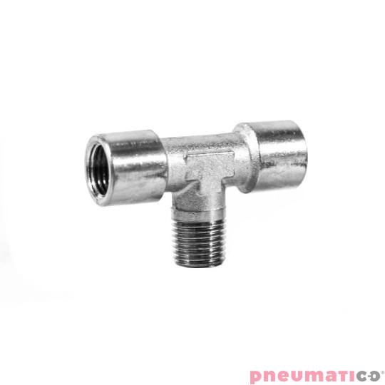 Trójnik typu T 2x1/4" gw.wew. 1x1/4" gw.zew. Trójnik typu T 2x1/4" gw.wew. 1x1/4" gw.zew.