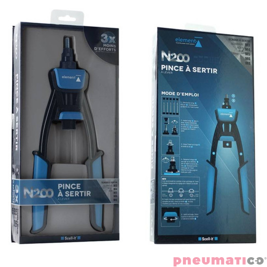 Dwuręczne narzędzie do nitonakrętek Scell-it N200 M3-M8 Dwuręczne narzędzie do nitonakrętek Scell-it N200 M3-M8