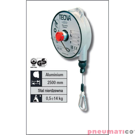 ラプラス　MSR 4枚セット Balanser z długą linką 9336 TECNA 2-4kg 4500mm