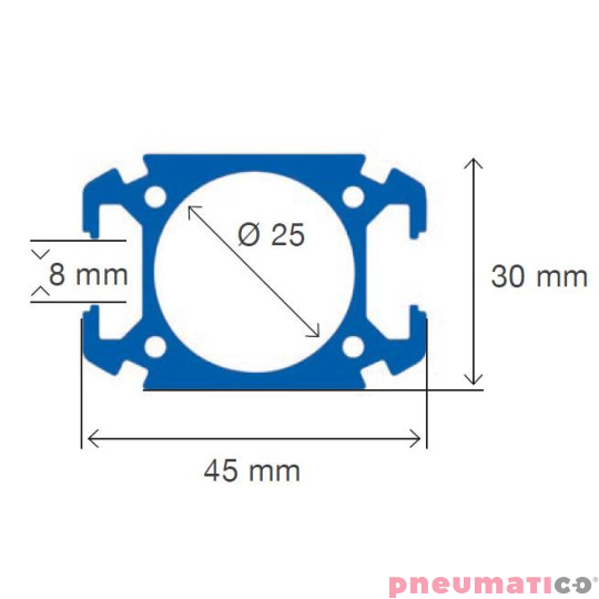 Profil SQ - Niebieski 1m Prevost PPSBSQ2510 Profil SQ - Niebieski 1m Prevost PPSBSQ2510