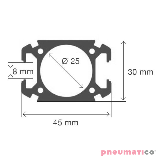 Profil SQ - szary 1m Prevost PPSGSQ2510 Profil SQ - szary 1m Prevost PPSGSQ2510
