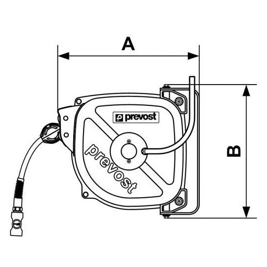 Zwijadło stalowe z hamulcem do sprężonego powietrza 8x12mm G1/4M 1500cm PREVOST DRFB0815ES Zwijadło stalowe z hamulcem do sprężonego powietrza 8x12mm G1/4M 1500cm PREVOST DRFB0815ES