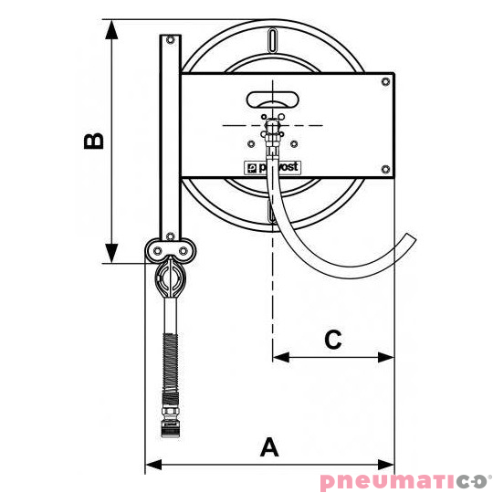 Zwijadło stalowe do wody 16x24mm G1/2M 1000cm PREVOST DMO1610LS Zwijadło stalowe do wody 16x24mm G1/2M 1000cm PREVOST DMO1610LS