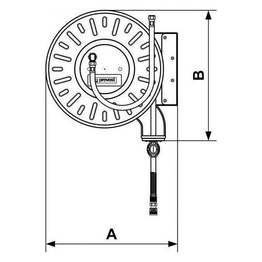 Zwijadło ze stali nierdzewnej do wody 16x24mm G1/2M 2500cm PREVOST DLOI1625LS Zwijadło ze stali nierdzewnej do wody 16x24mm G1/2M 2500cm PREVOST DLOI1625LS